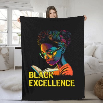 Discover Black Excellence African Pride History Month Fleece Blankets
