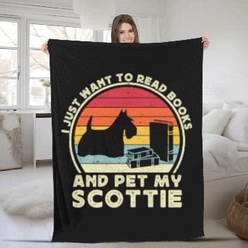 Discover Reading Book And Scottish Terrier Dog For Mom Dad Scotty Scottie Reader Baseball Tees Fleece Blankets