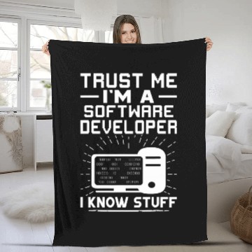 Discover Trust Me Im A Software Developer I Know Stuff Baseball Tees Fleece Blankets