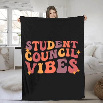 Discover Student Council Vibes School Student Council Baseball Tees Fleece Blankets