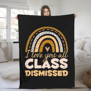 Discover Rainbow Happy Last Day Of School Student Class Dismissed Fleece Blankets