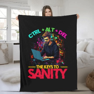 Discover Programmer IT CtrlAltDel The Keys To Sanity Tech Support Baseball Tees Fleece Blankets