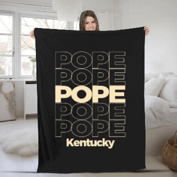 Discover vintages Pope Kentucky Repeating Text Baseball Tees Fleece Blankets