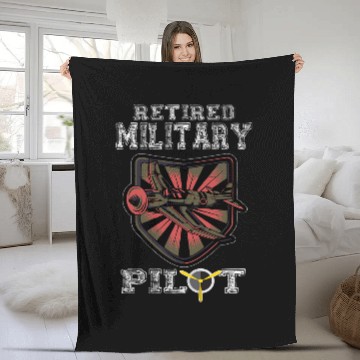 Discover Retired Military Pilot Airplane Retirement Party Celebration Fleece Blankets
