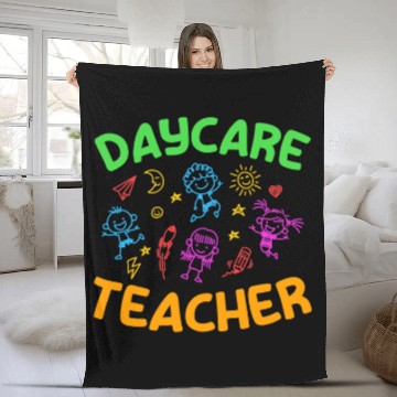 Discover Daycare Teacher School I Speak Toddler Fleece Blankets