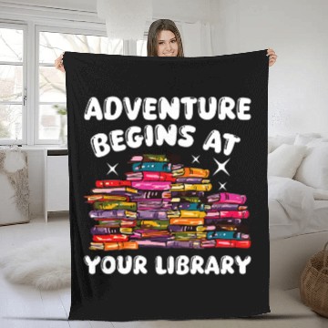 Discover Adventure Begins At Your Library Summer Reading 2024 Groove Fleece Blankets
