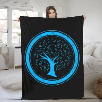 Discover Programmer Binary Tree Computer Science Lovers Coding Funny Fleece Blankets