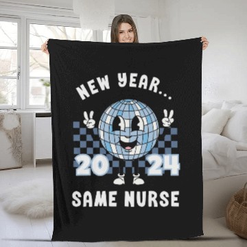 Discover Women New Year Same nurses 2024 Disco Ball Matching Group Fleece Blankets