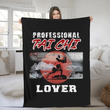 Discover Professional Tai Chi Lover Funny Tai Chi Beginners Slogan Fleece Blankets