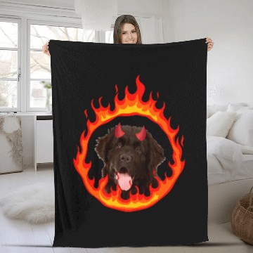 Discover Devil Dog Newfoundland Zip Fleece Blankets