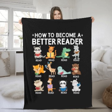 Discover Reading Teacher How to Become a Better Reader Book Lover Fleece Blankets