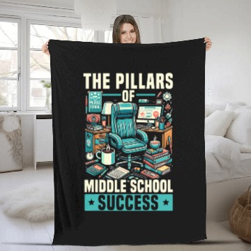 Discover Middle School Counselor Student Counseling Profession 1 Zip Fleece Blankets