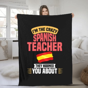 Discover Spanish Teacher Spain Flag Language Lesson Student 8 Baseball Tees Fleece Blankets