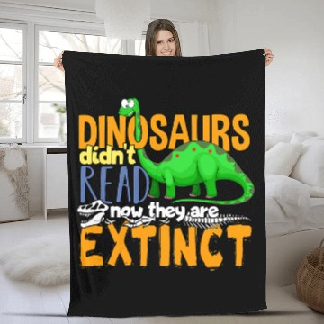 Discover dinosaurs didnt read now y are extinct reading teacher Fleece Blankets