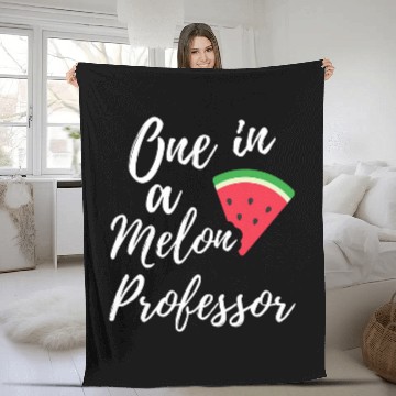 Discover One In A Melon Dedicated Professor Funny Watermelon Design Fleece Blankets