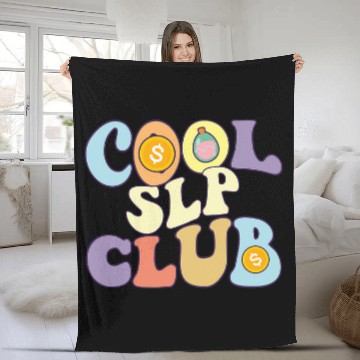 Discover Cool Slp Club Speech Language Pathologist Language Therapist Fleece Blankets