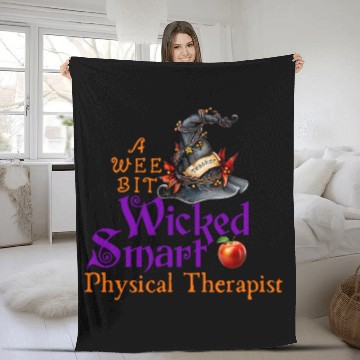 Discover Cute A Wee Bit Wicked Physical Therapist Halloween Fleece Blankets
