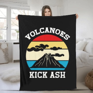 Discover Volcanoes Kick Ash 5 Fleece Blankets