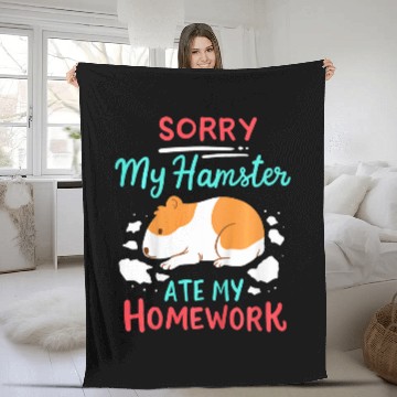 Discover Kids Hamster Homework Student School Baseball Tees Fleece Blankets