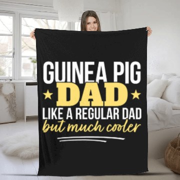 Discover Father Guinea Pig Owner Guinea Pig Dad Fleece Blankets