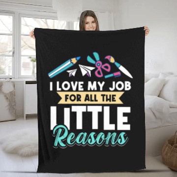 Discover Infant Teacher Student I Love My Job 1 Baseball Tees Fleece Blankets