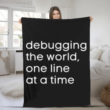 Discover Funny Programmer Software Developer Computer Debugging Code Fleece Blankets