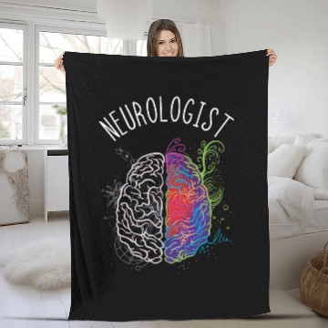 Discover Neurologist Neuroscience Brain nurseslife Nursing Student Zip Fleece Blankets