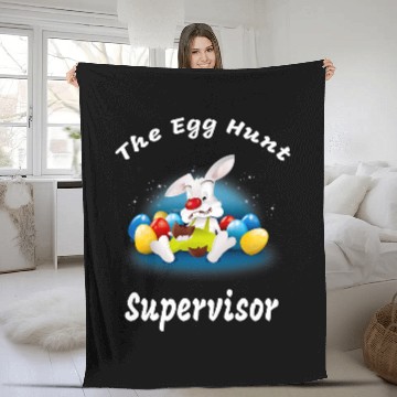 Discover Egg Hunt Supervisor Egg Hunt Easter Day Hunt Easter Bunny 3 Fleece Blankets