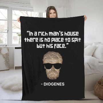 Discover Funny Socialist Diogenes Quote History Philosophy Student Fleece Blankets
