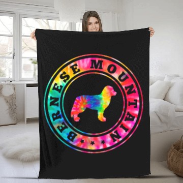 Discover Tie Dye Bernese Mountain Dog Mom Dad Pet Lover Fleece Blankets