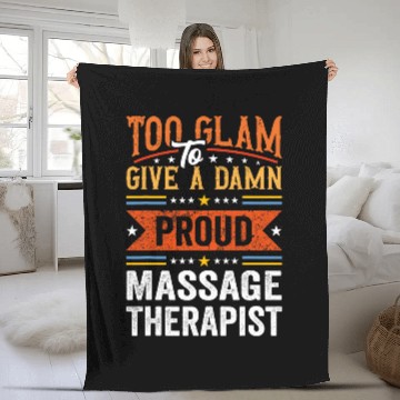 Discover Funny Retro Physical Therapy Proud Massage Therapist Zip Fleece Blankets
