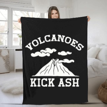 Discover Volcanoes Kick Ash 4 Fleece Blankets