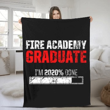 Discover Academy Student Done Fireman Graduation Fleece Blankets