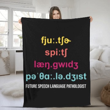 Discover Future Speech Language Pathologist Student SLP Fleece Blankets