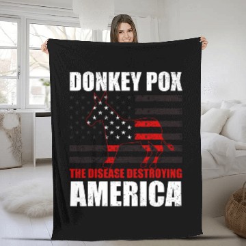 Discover Donkey Pox The Disease Destroying America Funny Baseball Tees Fleece Blankets