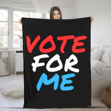Discover Vote For Me Election Day Student Council Apparel 12 Fleece Blankets