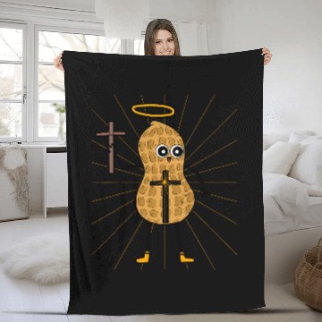 Discover Peanut God Jesus Pope cross Nut Religious Christianity Holy Baseball Tees Fleece Blankets