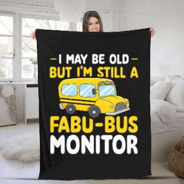 Discover School Bus Monitor And Bus Ride Supervisor 7 Fleece Blankets