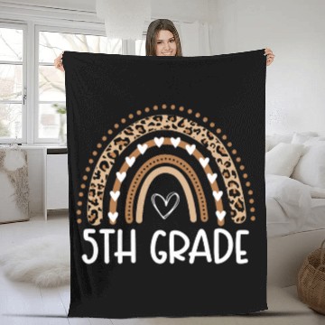 Discover Cute 5th Grade Rainbow Teacher Team Fifth Grade Squad Kids Fleece Blankets