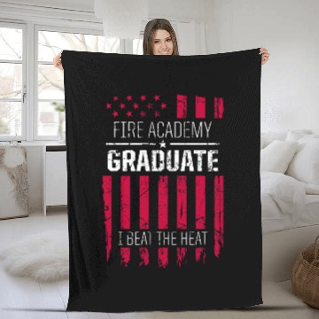 Discover Academy Student Beat Fireman Graduation Baseball Tees Fleece Blankets