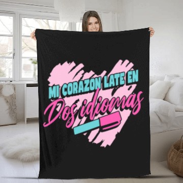 Discover Espanol Spanish Teacher Hispanic Teacher Baseball Tees Fleece Blankets