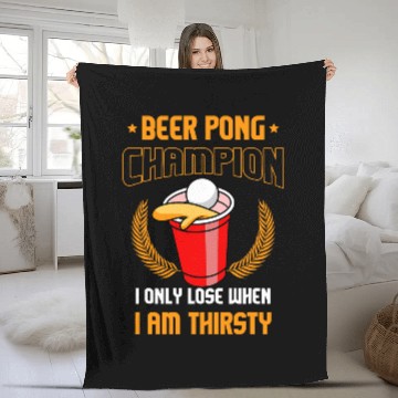 Discover Drinking Game Alcohol Beer Student Party Game Beer Pong 1 Fleece Blankets