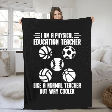 Discover Physical Education Teacher School Cool PE Professor Fleece Blankets