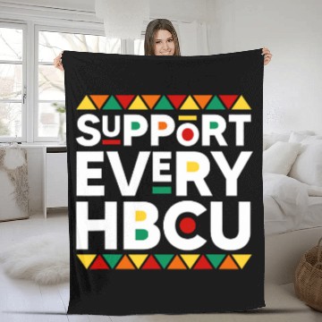 Discover Support Every HBCU Historical Black College Alumni Baseball Tees Fleece Blankets