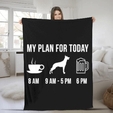 Discover Pet Belgian Malinois Dog Puppy My Plan For Today Fleece Blankets