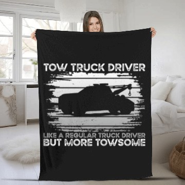 Discover Breakdown Truck More Towsome Tow Truck Driver Fleece Blankets