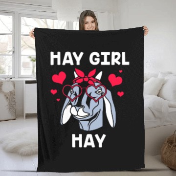 Discover Goats Lover Hay Girl Goat Zip Fleece Blankets