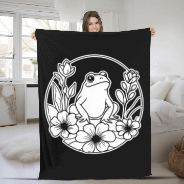 Discover Frog Toad Pond Fleece Blankets