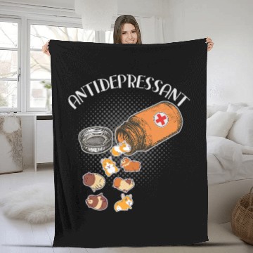 Discover antis Depressant Funny Guinea Pig Owner Lover Fleece Blankets