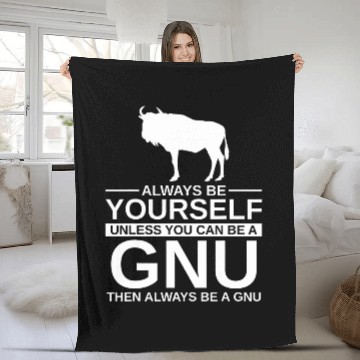 Discover Always Be Yourself Gnu Gift For Men Women Wildebeest Animal Baseball Tees Fleece Blankets